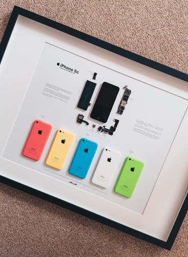 Bespokeiphone wall art - 5c,